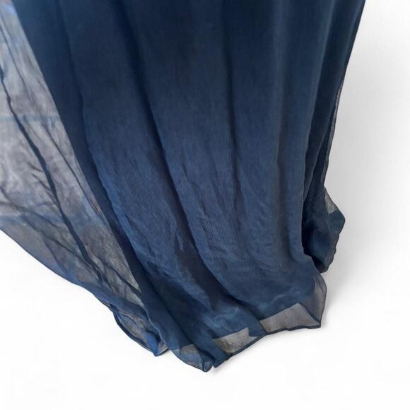 vintage Y2k‎ LAUNDRY 100% SILK BLack Whimsy goth maxi Dress size 10 EUC. - Picture 8 of 8